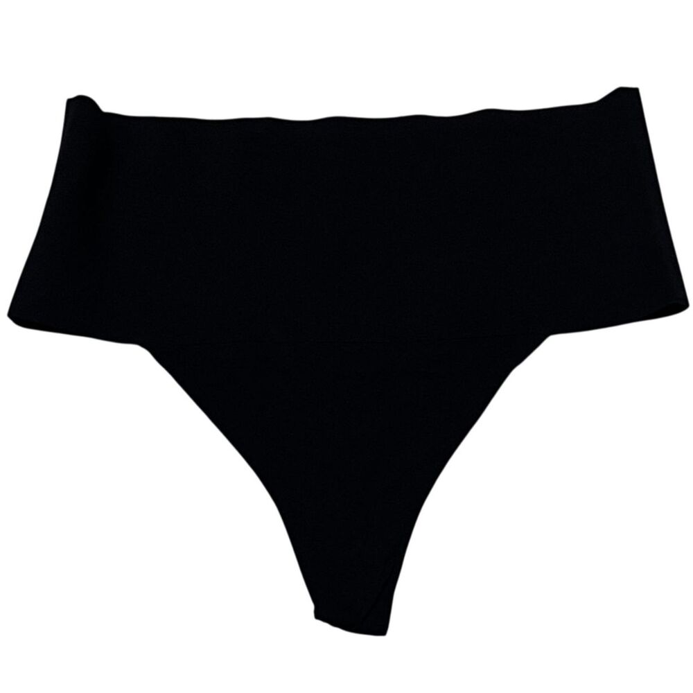SPANXshape ExtraOrdinary Thong (EcoCare Seamless Shaping Thong) Black Sz XL NWOT